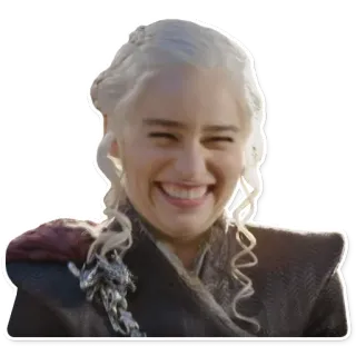 😁 Daenerys Targaryen Game of Thrones daenerys, targaryen, game of thrones, khaleesi, emilia clarke whatsapp sticker