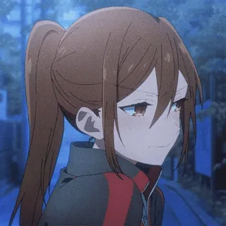 😡 Hori Kyouko Horimiya 애니메이션, 캐릭터, 호리, 쿄코, 호리미야, 포니테일 telegram sticker