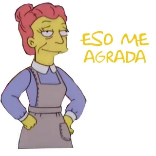 👍 Agnes Skinner The Simpsons ESO ME AGRADA agnes skinner, simpsons, me gusta, sticker, dibujos animados telegram sticker