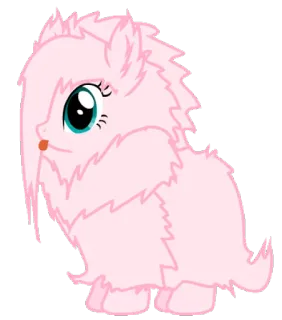 💇 Kucyk, Różowy, Słodki, Puszysty telegram sticker