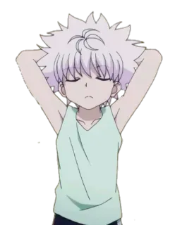 😑 Killua Zoldyck Hunter x Hunter キルア, HUNTER×HUNTER, アニメ, 漫画, ゾルディック telegram sticker