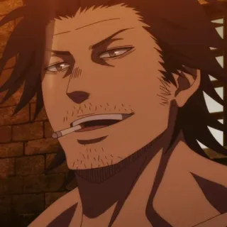 ☘️ Yami Sukehiro Black Clover Anime, Black Clover, Yami Sukehiro, Personnage, Fumeur, Manga, Capitaine telegram sticker