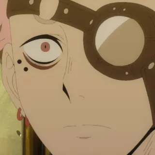 🧬 Anime, Karakter, Wajah, Steampunk, Kacamata Google telegram sticker