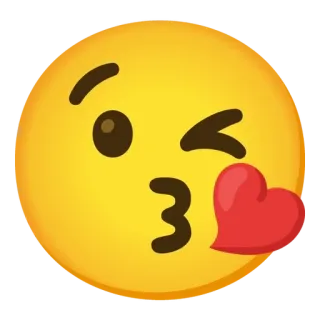 😘 อิโมจิ, จูบ, ขยิบตา, รัก whatsapp sticker