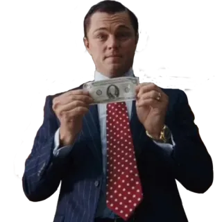 💵 леонардо ди каприо, деньги, волк с уолл-стрит, финансы, бизнес, успех telegram sticker
