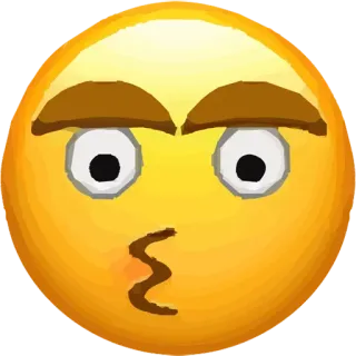 😗 emoji, kuss, gesicht, gelb whatsapp sticker