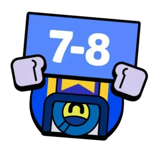 😶 7-8 wynik, ocena, brawl stars, gra, postać, kreskówka telegram sticker
