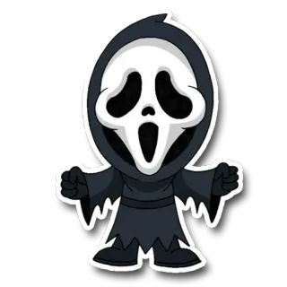 😱 Ghostface Scream krzyk, horror, Ghostface, film, złoczyńca, maska telegram sticker
