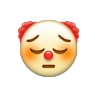 🤡 Badut, Emoji, Sedih, Wajah, Tidak senang telegram sticker