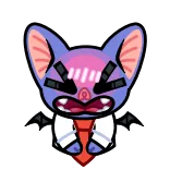 🤬 ค้างคาว, การ์ตูน, สัตว์, น่ารัก, โกรธ, สติกเกอร์ telegram sticker