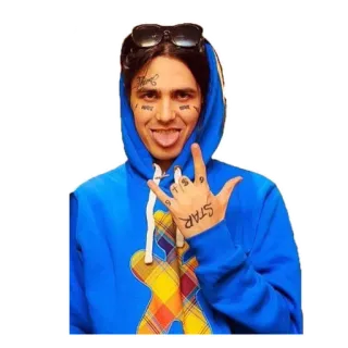 👅 man, person, hoodie, sunglasses, gesture, portrait whatsapp sticker