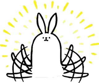 🐰 conejo, conejito, lindo, ilustración, pegatina, animal telegram sticker