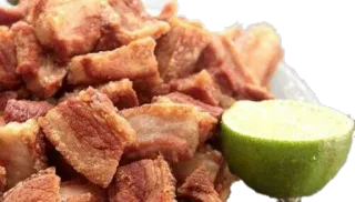 🐷 cibo, maiale, chicharron, lime, croccante, carne telegram sticker