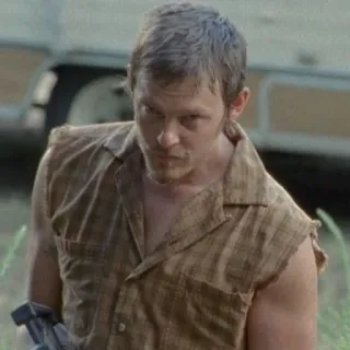 🙄 Daryl Dixon The Walking Dead daryl dixon, walking dead, série tv, personagem telegram sticker