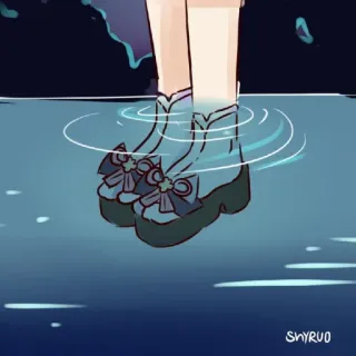 🐾 SHYRUD sapatos, botas, água, ondulações, fofo, plataformas telegram sticker