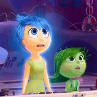 🤖 Joy Inside Out cartoni animati, animazione, Disney, Pixar, Inside Out, Gioia, emozione telegram sticker