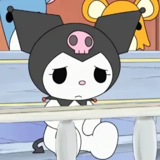 💕 Kuromi Kuromi, Sanrio, Dibujos animados, Anime, Lindo, Kawaii telegram sticker
