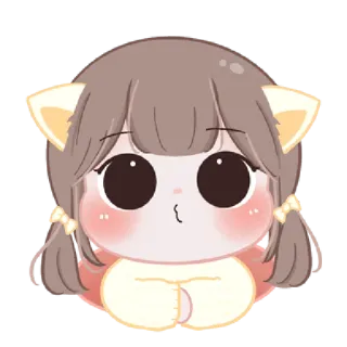 😗 schattig, kawaii, anime, cartoon, chibi, sticker telegram sticker