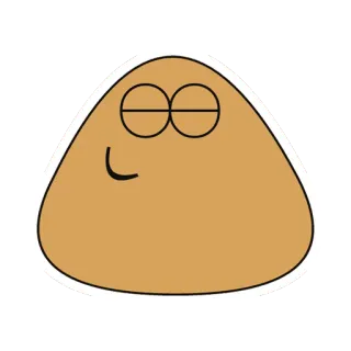 😇 Pou jogo, app, animal de estimação, desenho animado, digital telegram sticker