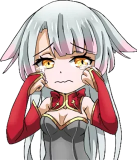 😢 애니메이션, 울음, 슬픈, 소녀, 눈물, 만화 telegram sticker