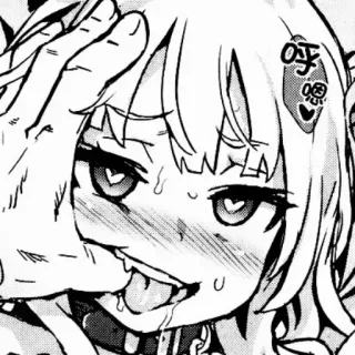 ❤ anime, girl, hand, manga, sweat, lewd telegram sticker