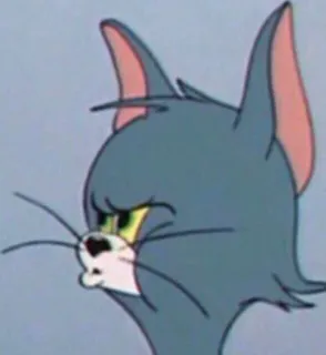 😐 Tom Cat Tom and Jerry Cartone animato, Gatto, Divertente, Meme, Espressione, Animato telegram sticker
