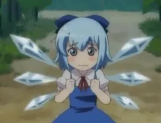 😥 Cirno Anime, Fada, Gelo, Fofo, Cirno, Touhou Project telegram sticker