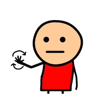 ✋ 漫画, キャラクター, 棒人間, アニメ, シンプル telegram sticker