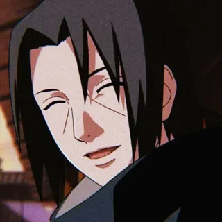 🌿 Itachi Uchiha Naruto anime, Uchiha, ninja, manga, sorridente telegram sticker