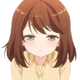 😒 Anime, Mädchen, Süß, Cartoon, Sticker telegram sticker