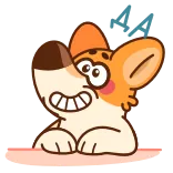 😁 собака, милый, щенок, мультик, счастливый, животное, питомец telegram sticker