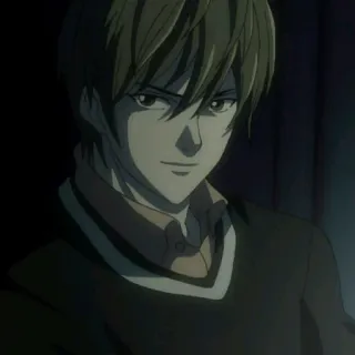 😏 Light Yagami Death Note Anime, Personaggio, Maschio, Serio whatsapp sticker