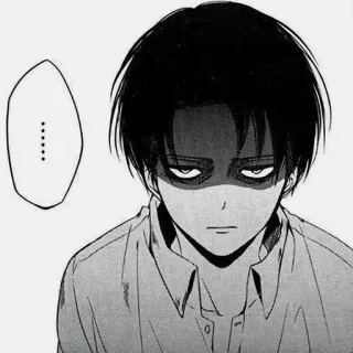 😒 Levi Ackerman Attack on Titan ...... Anime, Mangá, Levi, Ataque dos Titãs, Personagem, Sério, Pontos telegram sticker
