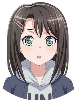 😧 Anime, Garota, Fofo, Desenho animado telegram sticker