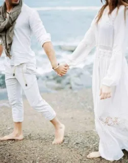 🤝 playa, pareja, amor, océano, boda, romance telegram sticker