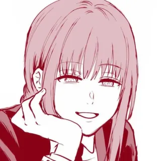 😊 Makima Chainsaw Man Аниме, Chainsaw Man, Макима, Манга, Персонаж, Иллюстрация telegram sticker
