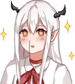 😳 anime, chica, demonio, lindo whatsapp sticker