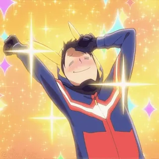 ☺️ All Might My Hero Academia Anime, My Hero Academia, All Might, Divertente, Eroe, Brillantini telegram sticker