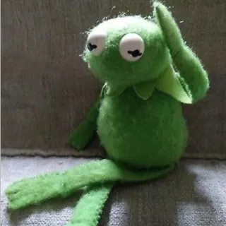 😐 Kermit the Frog Kermit, frog, puppet, green, meme telegram sticker