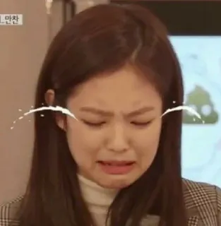 😭 piangere, triste, arrabbiato, lacrime, emozione, kpop, coreano, espressione telegram sticker