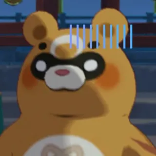 😰 Tanuki, perro mapache, Anime, Dibujos animados, Lindo, Kawaii whatsapp sticker