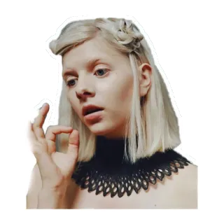 👌 Aurora penyanyi, musisi, rambut pirang, Aurora Aksnes, penyanyi Norwegia whatsapp sticker