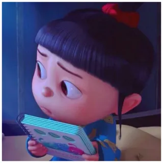 😕 Agnes Despicable Me kartun, film, animasi, gadis, imut telegram sticker