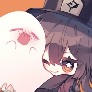 💠 @HAWKS Anime, Hantu, Lucu, Ilustrasi, Seni digital whatsapp sticker