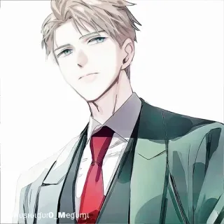 🧰 Аниме, Манга, Персонаж, Шпион, Агент, Костюм, Галстук, Иллюстрация whatsapp sticker