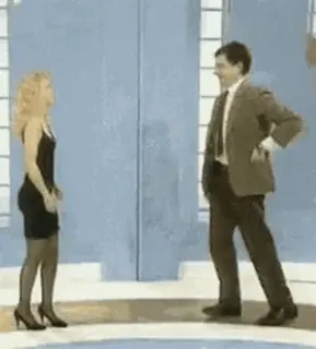 🤝 Mr. Bean mr bean, rowan atkinson, funny, comedy, dancing whatsapp sticker