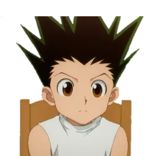 🤔 Gon Freecss Hunter x Hunter anime, gon freecss, hunter x hunter, cartoon, character telegram sticker