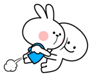 😍 ウサギ, かわいい, 動物, 漫画, じょうろ telegram sticker