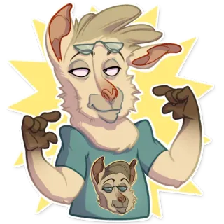 😎 cartoon, furry, animal, character, glasses, anthropomorphic telegram sticker