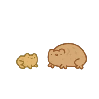 👩‍👦 ếch, cóc, động vật, dễ thương, kawaii, lưỡng cư telegram sticker